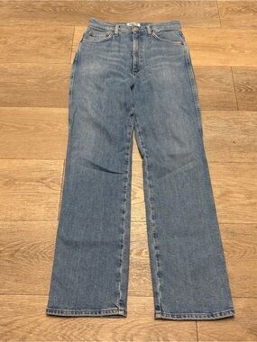 AGOLDE Pinch Waist Kick Flare Jeans Size 26 Indigo Blue A095C-1046 Stretch denim